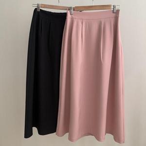 빅사이즈사랑해요 S031L405 톤업뒷밴딩무지롱스커트 MO