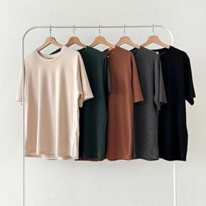 빅사이즈사랑해요 P528L405 베이직스판R무지반팔티 LD