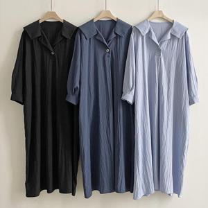 빅사이즈사랑해요 S034L405 오더카라넥긴팔원피스 SM