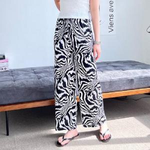 [블로썸스틸] SD-240554 지브라 밴딩 여름 쿨 통바지