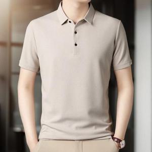 [깨비몰]여름 오버핏 와플 두꺼운 카라티 반팔 티셔츠