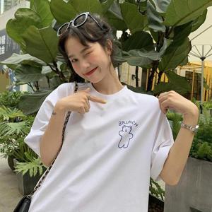 빅사이즈사랑해요 R067L405 무지개베어박스반팔티 DS