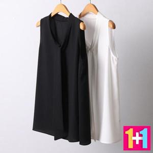 원뿔원 사랑해요 I788L404 쉬폰타이나시블라우스 BG