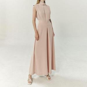 하이넥 홀터 점프수트 민소매 와이드핏 점프 슈트 룩