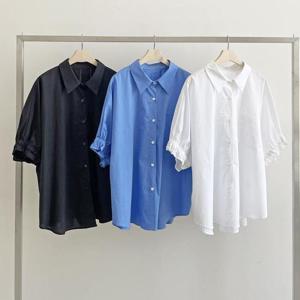 빅사이즈사랑해요 S146L405 라운지핀턱프릴소매셔츠 SM