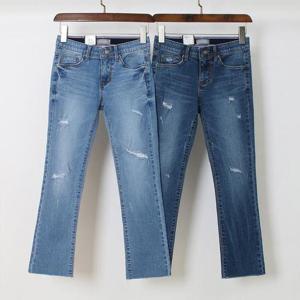 빅사이즈사랑해요 P500L405 빈티지컷팅8부데님팬츠 LO