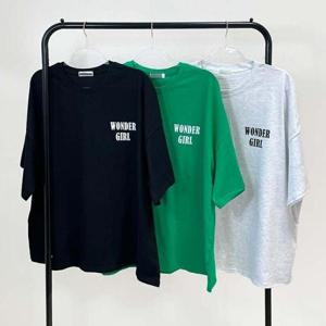 빅사이즈사랑해요 S151L405 원더걸로고나염박스티 NM