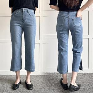 빅사이즈사랑해요 P356L405 사이드트임스판데님팬츠 LO