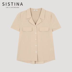 [SISTINA] 인기 코튼 오픈 칼라 셔츠_AWWSTO21130_PB