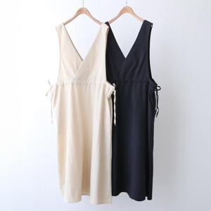 빅사이즈사랑해요 S211L406 페미닌랩스트링원피스 TG