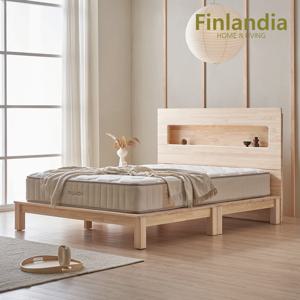 핀란디아 편백누리 원목 퀸침대(평상형) Q