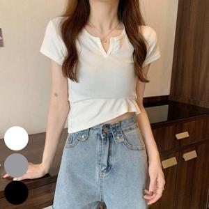 빅사이즈사랑해요 R100L406 위시트임슬림크롭반팔티 RO