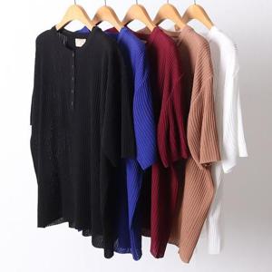 빅사이즈사랑해요 D612L406 골지박시썸머니트반팔 RM