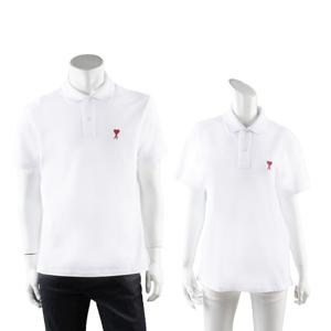[로로모다] 아미 하트 로고 폴로 공용 반팔티 / UPL001760-100