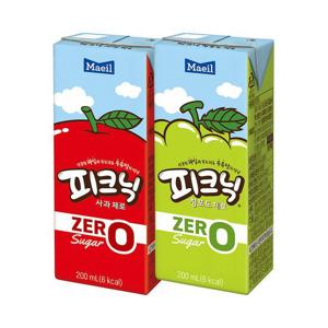 [매일유업]매일 피크닉 제로 사과+청포도 200ml 각 24팩 (총 48팩)