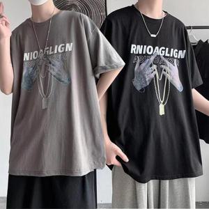 [짝꿍닷컴] 스트릿 프린팅 오버핏 반팔티 LD-941