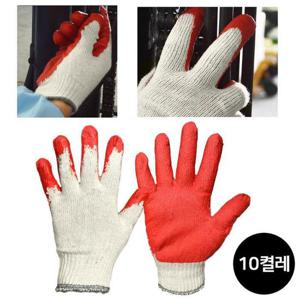 GUARDMAN 반코팅 장갑 적색 13G (10개입) 목장갑 코팅장갑 작업 안전장갑