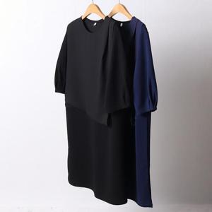 빅사이즈사랑해요 D845L406 무지배색쉬폰원피스 MN