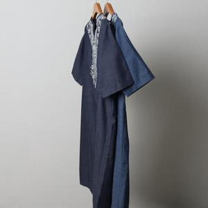 빅사이즈사랑해요 I999L406 나염브이넥청원피스 MN