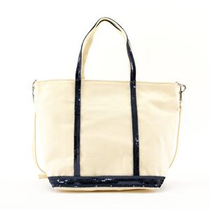 바네사브루노 카바스 스팽글 토트백 ECRU MARINE 0PVE01 V40435 056