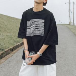 [라일리] Rly 남자 오버핏 5부 반팔티셔츠 DHH-C30