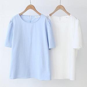 빅사이즈사랑해요 S287L406 홀릭퍼프셔링블라우스 WB