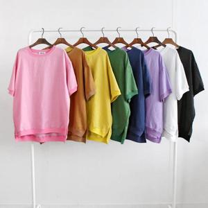 빅사이즈사랑해요 9972L406 시보리린넨반박스티 BQ