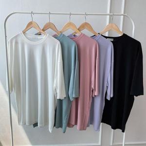 빅사이즈사랑해요 K096L407 아이스라운드넥반팔티 RA