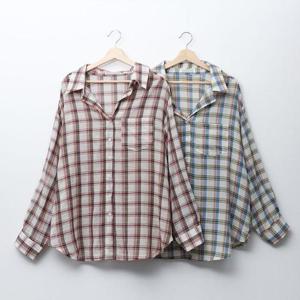 빅사이즈사랑해요 S337L407 페피체크오픈카라남방 LT