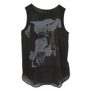 [조순희]루즈핏 그래핏 민소매 블라우스(JLMV241)