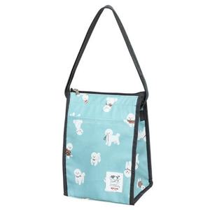 생활창고 패턴 크로스형 보온보냉가방, 블루