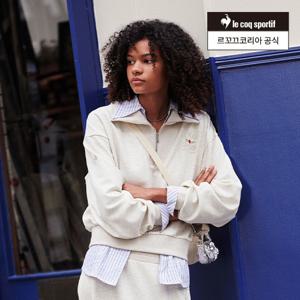 [르꼬끄공식] 여성 더블텐션 크롭 반집업 맨투맨 (QP322OFS72)