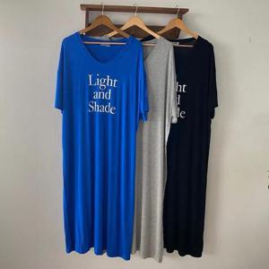 빅사이즈사랑해요 S070L407 실키오버핏텍스트원피스 RA