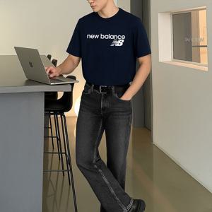 [뉴발란스 주니어]NB 뉴발란스 NB 클래식 코어 로고 반팔티 네이비 MT03905-PGM