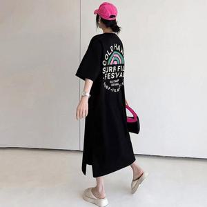 빅사이즈사랑해요 R039L407 하와이프린트루즈원피스 DK