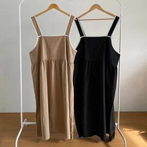빅사이즈데일리 S479L407 디렉트배색멜빵형원피스 RA