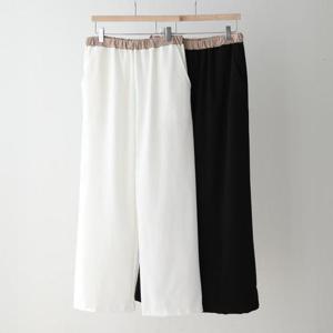 빅사이즈밴딩바지 S015L407 프렌치쿨배색일자팬츠 WB