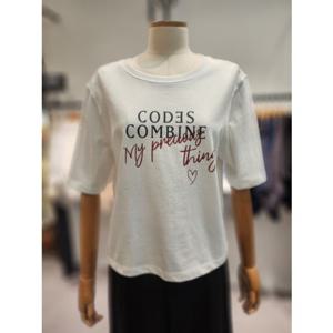 [코데즈컴바인] (CJC-TS502W8Z) 크롭 반팔티셔츠