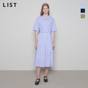 [리스트] 코튼 벨티드 플리츠 원피스_TWWOPO60160