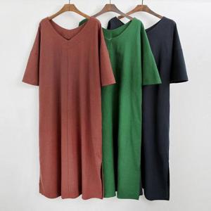 빅사이즈절개원피스 5320L408 심플트임면원피스 EM