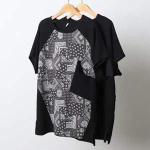 빅사이즈에스닉티 I909L408 주머니코튼반팔티셔츠 MN