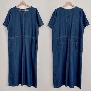 빅사이즈데님원피스 S518L408 브리루즈청반팔원피스 RD