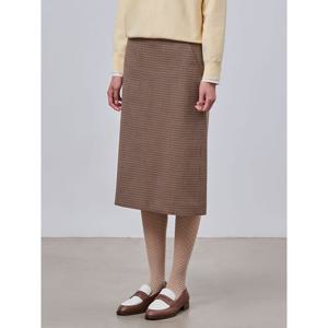 [빈폴레이디스] 체크 A라인 스커트  베이지 (BF4827C05A)