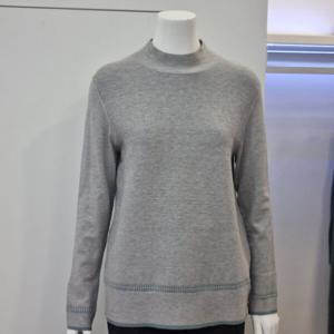 [벨리시앙]반하이넥 컬러배색 니트티 KT3131