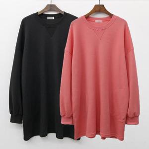 빅사이즈롱티 G351L408 루즈삼각포켓롱티셔츠 IL