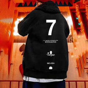 [짝꿍닷컴] 세븐 로고 프린팅 디자인 데일리 후드티셔츠 IS-TS74