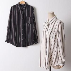 빅사이즈 408 심플패턴일자블라우스 DIRF114