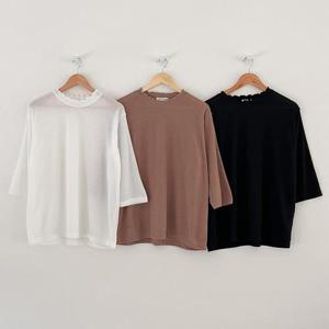 빅사이즈레이스티 S589L408 하오프릴넥7부루즈핏티 SS