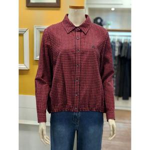 BCBG 세이브존01 도비 체크 블라우스 B4D9B401