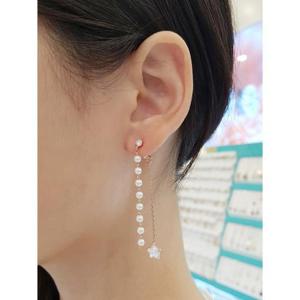 볼라레 세이브존01 40대엄마생일선물 진주 체인 드롭 귀걸이 spe743